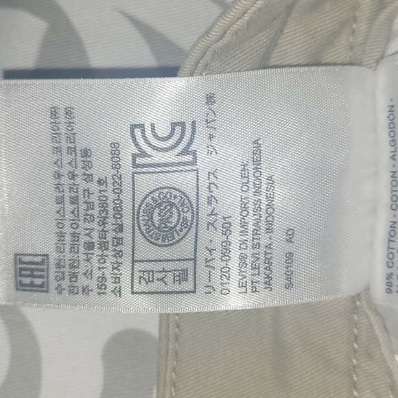 Levi's Mens Vintage Jeans 1990s Jeans Chinos khaki beige tan EUC pants white tab - Picture 8 of 10